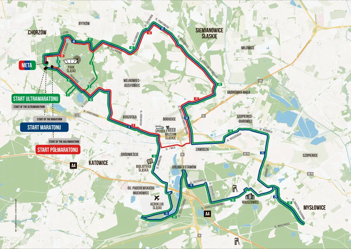 Zdjęcie: Silesia Marathon w Katowicach. Tysiące biegaczy i niedziela z utrudnieniami