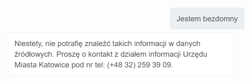 Zdjęcie 2: Wirtualny Urzędnik zamiast odpowiadać... podaje nr telefonu do Urzędu